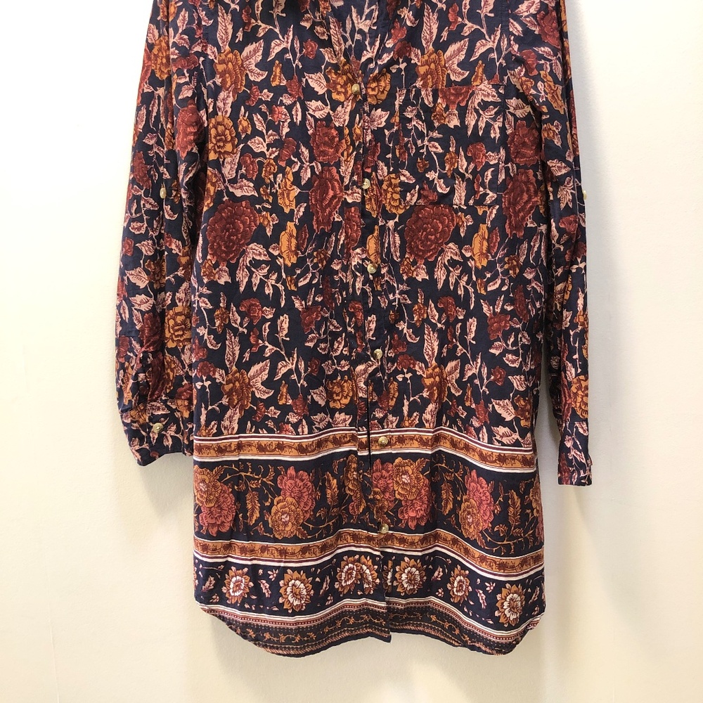 Vermont Counntry Store Button Front Tunic Cottagecore Cabincore Size M Cotton - Picture 6 of 6
